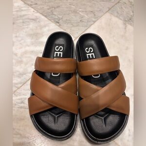 SENSO Brown and Black Sandals